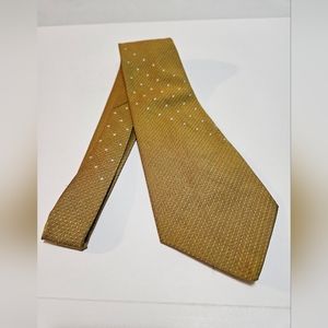 Men's Polyester Neck Tie Gold & Gray Size 4 x 55